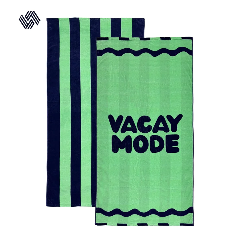 Double-sided printed cotton beach towel