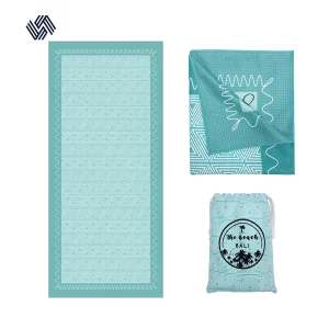 Waffle beach towel with bag