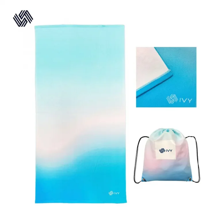 Beach towel with travel bag