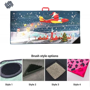 Golf towel with brush